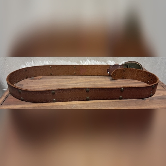 Lucky Brand Leather Belt With Buckle 40" - Picture 2 of 5